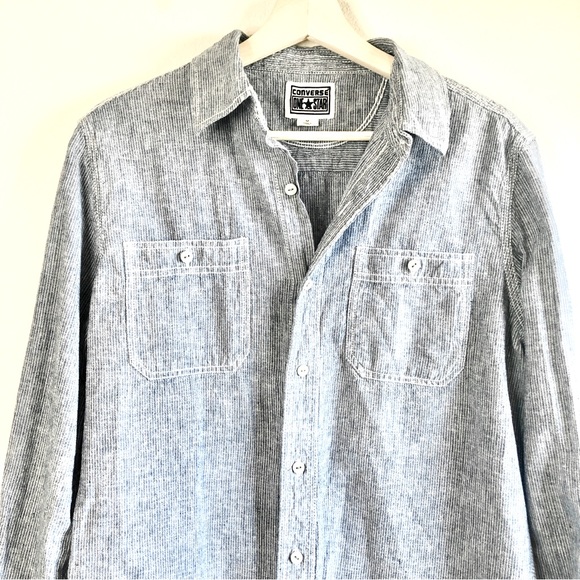Converse One Star Striped Button Down, M - Picture 3 of 10